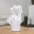 1 Pc Hand Gesture Figurine – Modern Minimalist Resin Home Decor for Living Room, Desk & Shelf