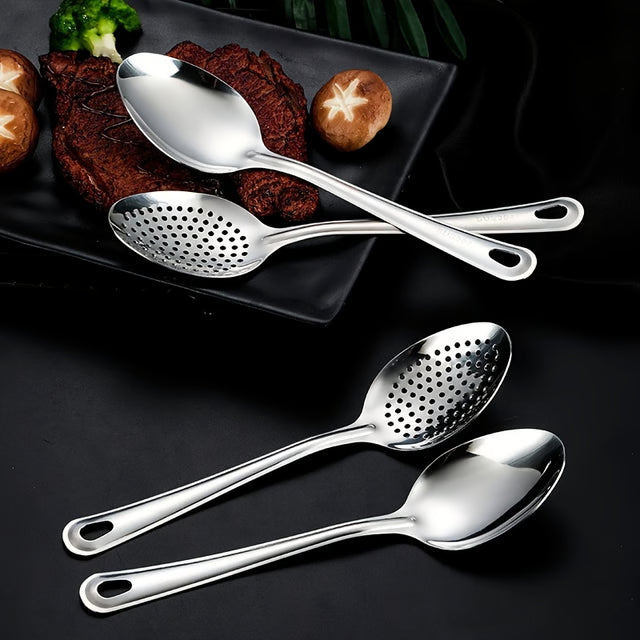 Durable Anti-rust Stainless Steel Colander, Noodle Spoon, Deep-Fried Skimmer Spoon for Kitchen