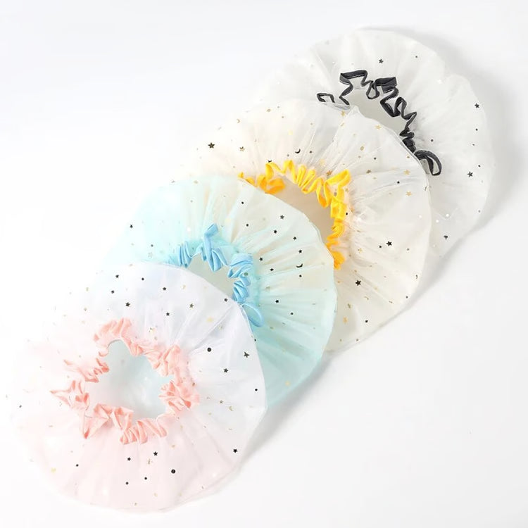 Double Layer Waterproof Shower Cap for Women – Reusable PVC Hair Protection Cap