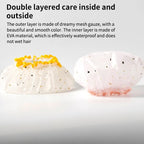 Double Layer Waterproof Shower Cap for Women – Reusable PVC Hair Protection Cap