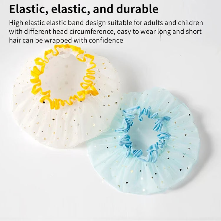 Double Layer Waterproof Shower Cap for Women – Reusable PVC Hair Protection Cap