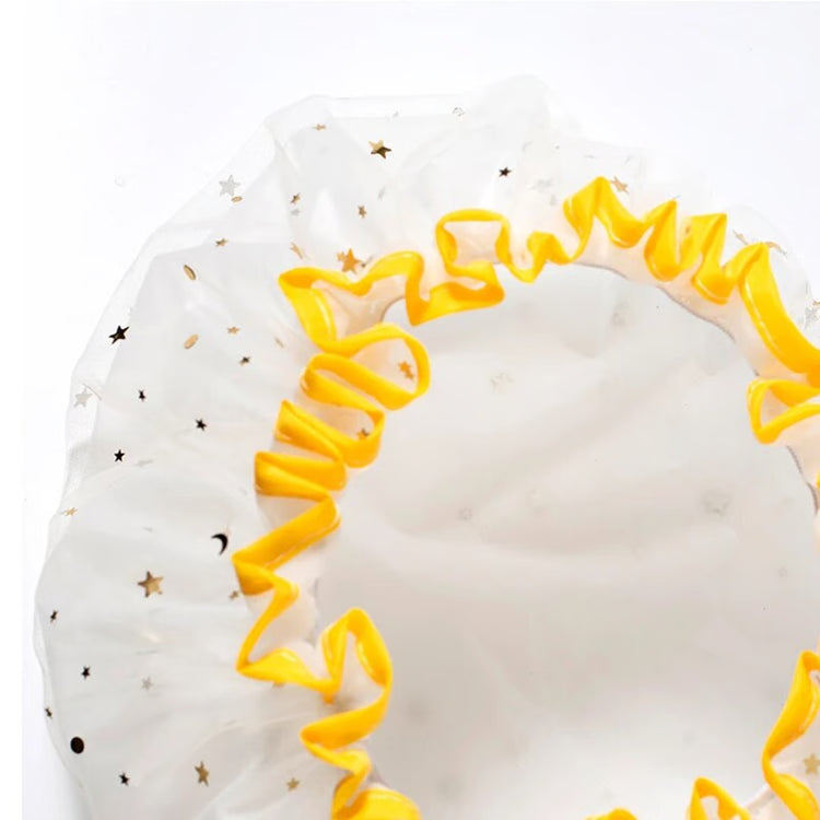 Double Layer Waterproof Shower Cap for Women – Reusable PVC Hair Protection Cap