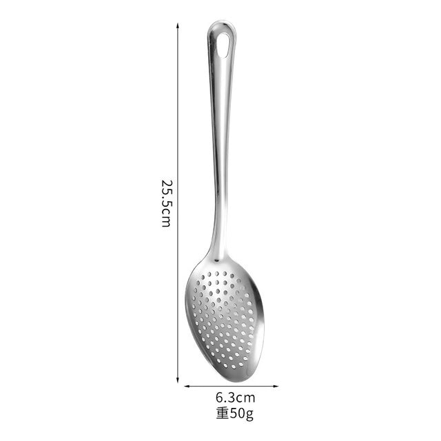 Durable Anti-rust Stainless Steel Colander, Noodle Spoon, Deep-Fried Skimmer Spoon for Kitchen