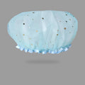 Double Layer Waterproof Shower Cap for Women – Reusable PVC Hair Protection Cap