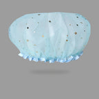 Double Layer Waterproof Shower Cap for Women – Reusable PVC Hair Protection Cap