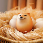 Creative Shiba Inu Egg Shape Desk Decor, Realistic PVC Dog, Egg Union Decoration for Home Office Fun Christmas Gift