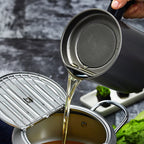 Bacon Grease Container with Fine Mesh Strainer