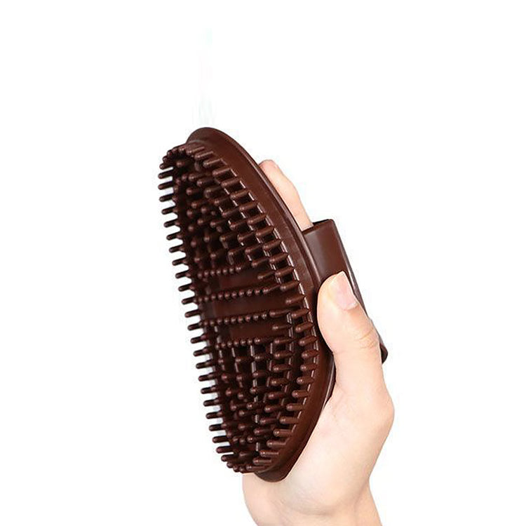 Set of 2 Brown Body Massage Brushes for Home Beauty & Relaxation