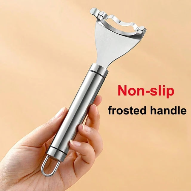 Stainless Steel Corn Peeler Stripper Tool with Serrated Cob Shaver
