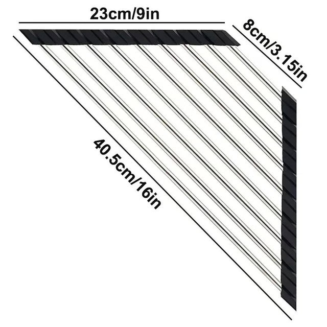 Foldable Kitchen Sink Drain Rack – Space-Saving Sink Drain Rack for Fruits, Vegetables, Dishes & Kitchen Essentials