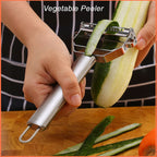 Stainless Steel Vegetable Peeler with Double-Head Design for Multi-Function Kitchen Use