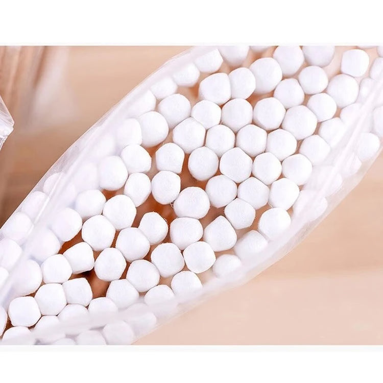 Natural Double-Head Wooden Cotton Swabs – 500pcs for Makeup, Personal Care & Precision Cleaning