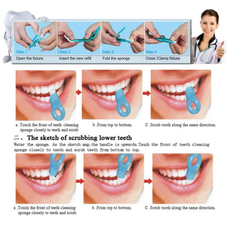 Nano Teeth Whitening Kit – Tooth Stain Cleaning Sponge with Holder