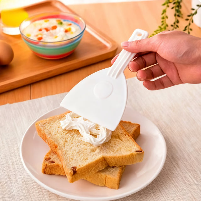 Plastic Cake Knife Scraper Chocolate Shovel Dough Cutter Soft-scratch Butter Tri-angle DIY Baking Kitchen Tools