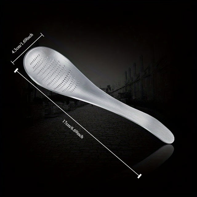 Stainless Steel Grater Spoon for Garlic, Ginger, and Vegetables Premium Kitchen Tool