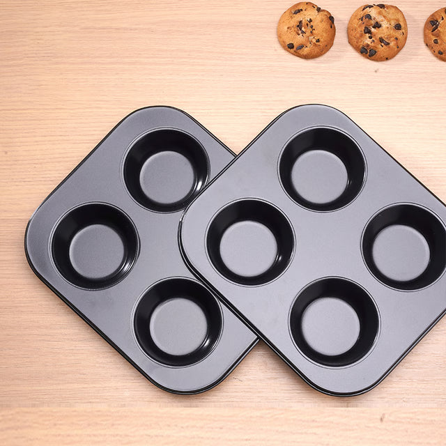 Non-Stick Cupcake Tray Holes Carbon Steel Baking Mold Muffin Cake Pan